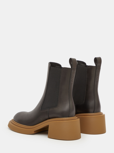 Shop Loewe Leather Chelsea Boots In Black