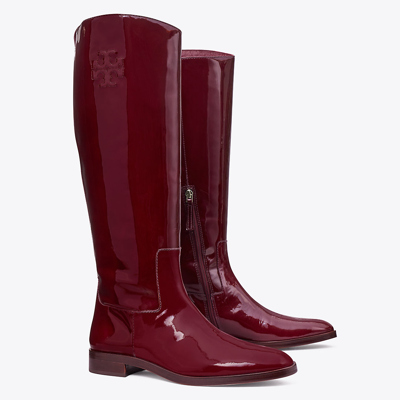 Shop Tory Burch The Riding Boot In Bordeaux