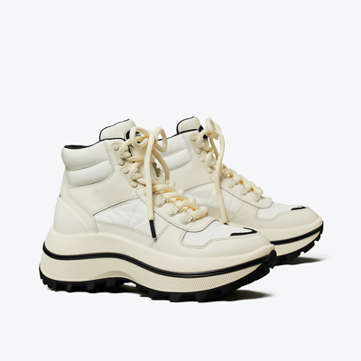 Shop Tory Burch Adventure Hiking Boot In New Ivory/perfect Black