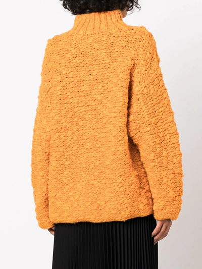 Proenza Schouler Square-neck Chunky-knit Jumper In Yellow