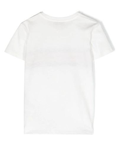 Shop Gucci Interlocking G Stripe Print T-shirt In Weiss