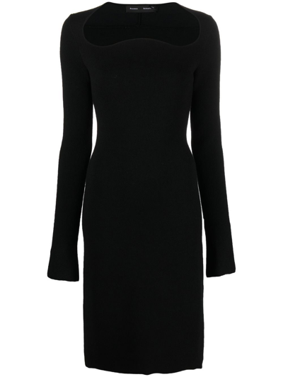 Shop Proenza Schouler Textured Knit Dress In Black