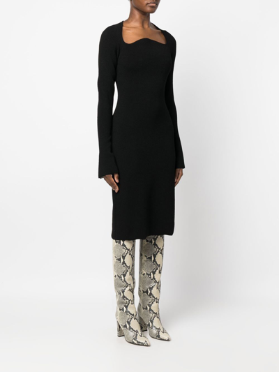 Proenza Schouler Textured Knit Dress In Black