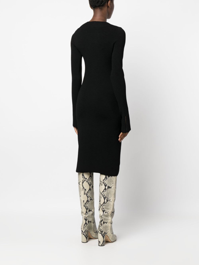 Proenza Schouler Textured Knit Dress In Black