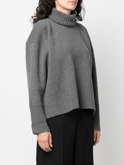Proenza Schouler Roll-neck Drop-shoulder Jumper In Grey