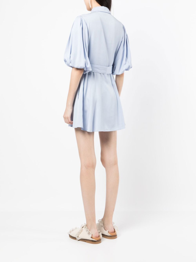 Shop We Are Kindred Maria Mini Shirt-dress In Blue