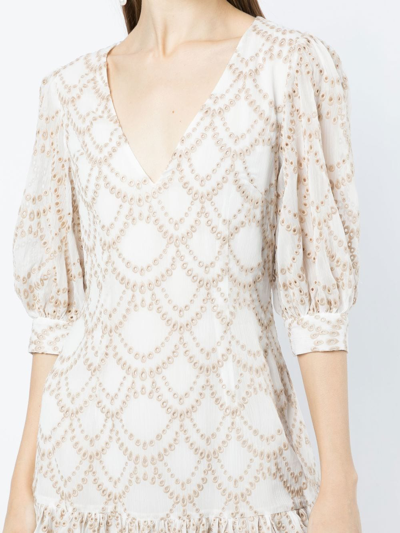 Shop We Are Kindred Sienna Embroidered Mini Dress In White