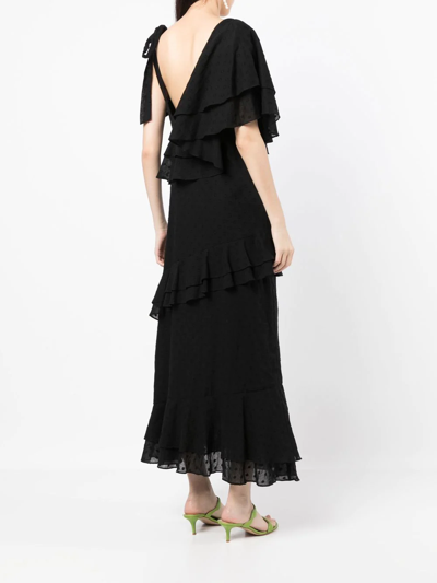 Shop We Are Kindred Giovanna Tiered Ruffle Maxi-dress In Black
