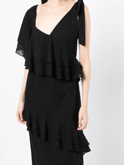 Shop We Are Kindred Giovanna Tiered Ruffle Maxi-dress In Black