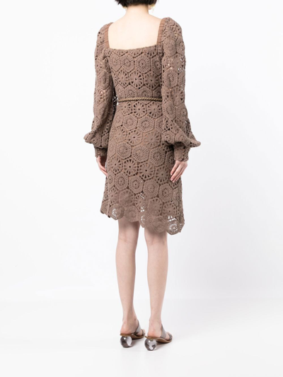Shop We Are Kindred Viola Crochet Dress In Brown