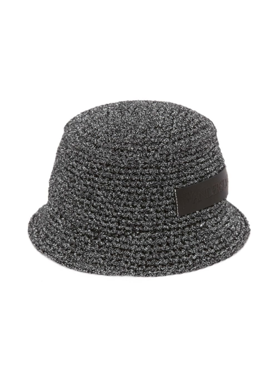 Shop Jw Anderson Logo-patch Bucket Hat In Grey