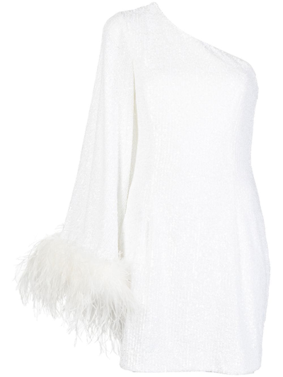 Shop Rebecca Vallance Davina One-shoulder Minidress In White