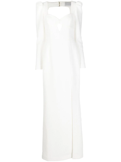 Shop Rebecca Vallance Madeline Open-back Gown In White