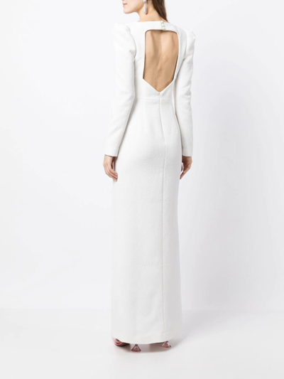 Shop Rebecca Vallance Madeline Open-back Gown In White