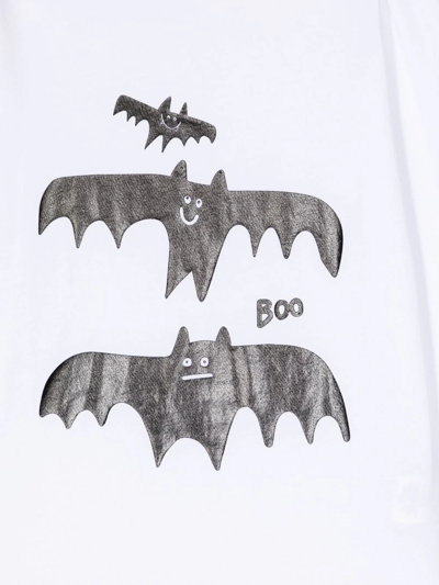 Shop Stella Mccartney Halloween Bat Graphic-print T-shirt In Weiss