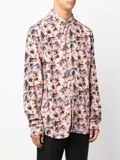 Shop Ps By Paul Smith Snow Pixie-print Shirt In Pink
