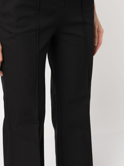 Shop Jonathan Simkhai High-waist Bootcut Trousers In Schwarz