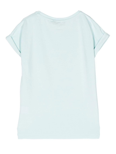 Shop Aigner Metallic-logo Short-sleeved T-shirt In Blau