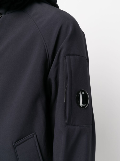 Shop C.p. Company Lens-detail Zip Coat In Blau