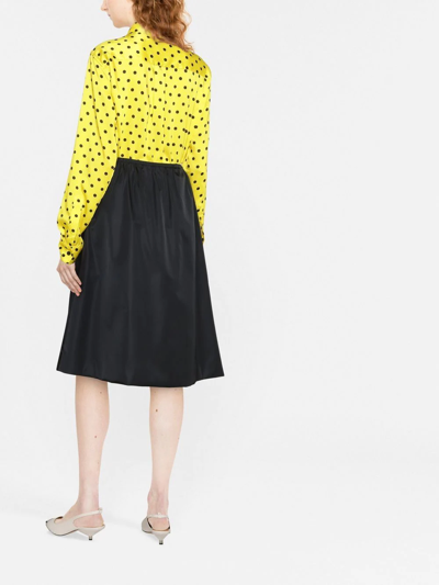 Shop Plan C Polka-dot Print Blouse In Gelb