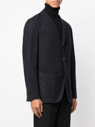 Boglioli Single-breasted Wool Blazer In Blau