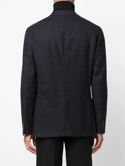 Boglioli Single-breasted Wool Blazer In Blau