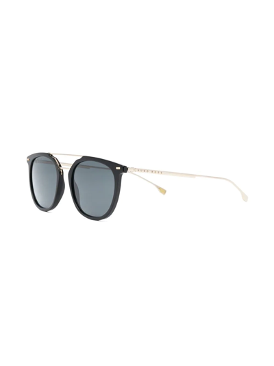 Shop Hugo Boss 1013 Round-frame Sunglasses In Schwarz