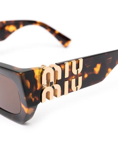 Miu Miu Cat-eye Frame Sunglasses In Braun