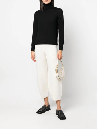 Allude Black Wool Turtleneck In Blau