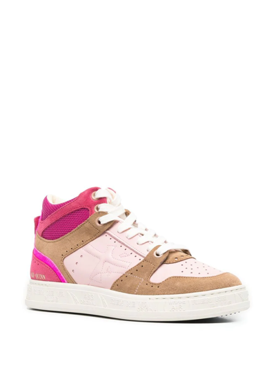 Shop Premiata Midquinnd High-top Sneakers In Rosa