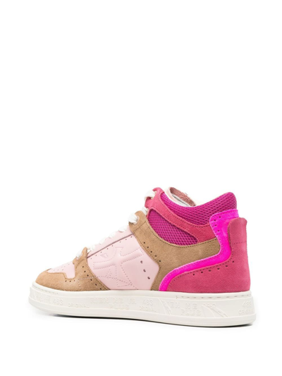 Shop Premiata Midquinnd High-top Sneakers In Rosa