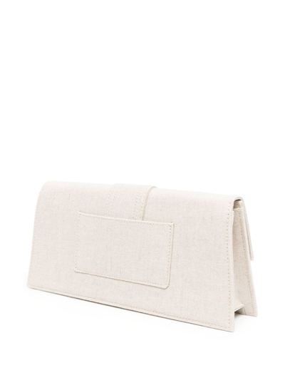 Shop Jacquemus Le Bambino Long Shoulder Bag In Nude