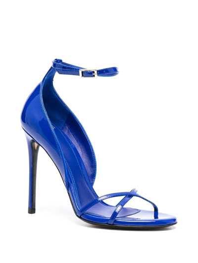 Shop Alevì Strappy Stiletto Sandals In Blau