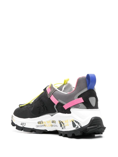 Shop Premiata Crossd Colour-block Sneakers In Schwarz