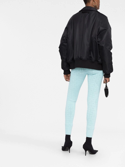 Shop Givenchy 4g Skinny Trousers In Blau