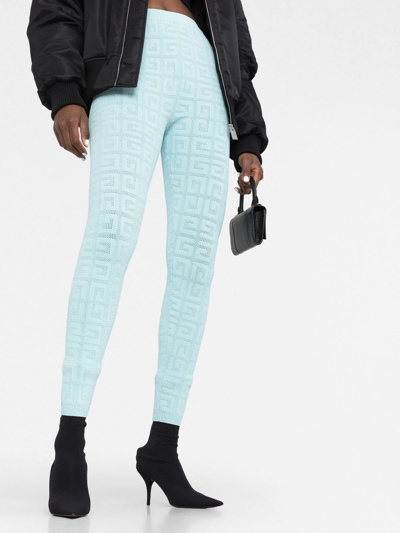 Shop Givenchy 4g Skinny Trousers In Blau