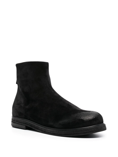 Shop Marsèll Suede-leather Ankle Boots In Schwarz
