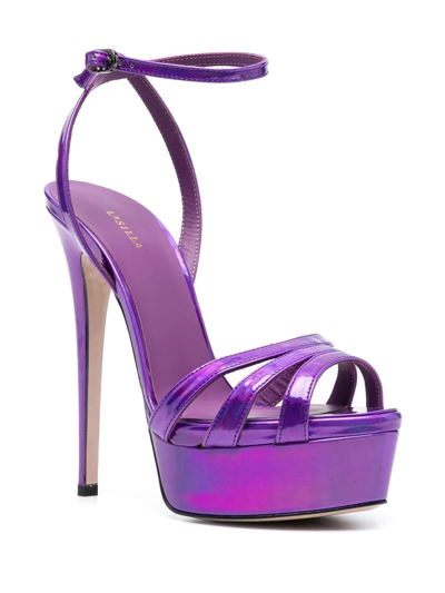 Shop Le Silla Lola Platform-sole 150mm Sandals In Violett