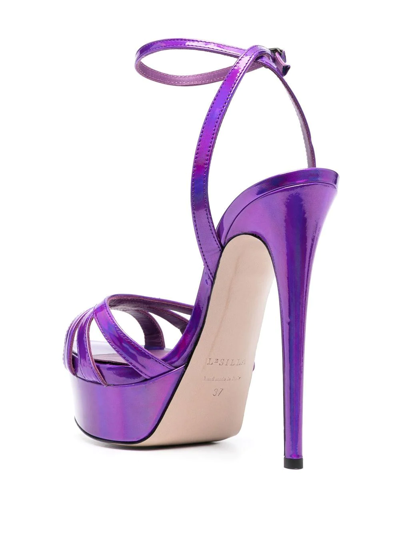 Shop Le Silla Lola Platform-sole 150mm Sandals In Violett