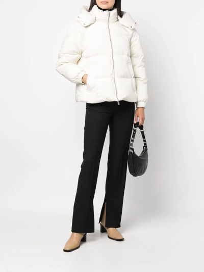 Shop Woolrich Alsea Short Padded Jacket In White