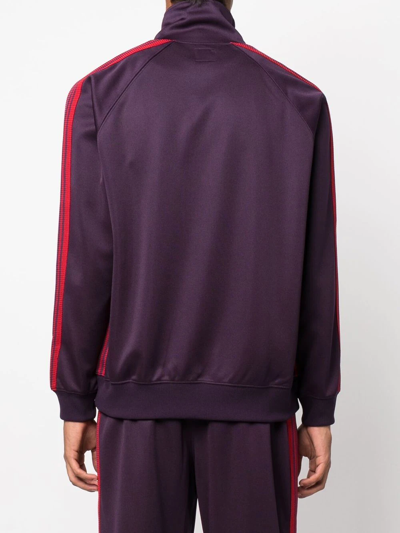 Shop Needles Embroidered-logo Track Jacket In Violett