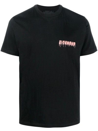 Shop John Richmond Logo-print T-shirt In Schwarz