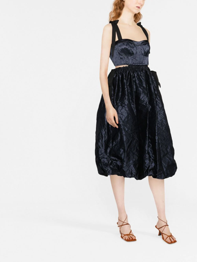 Shop Ulla Johnson Cut-out Velvet-effect Dress In Blau