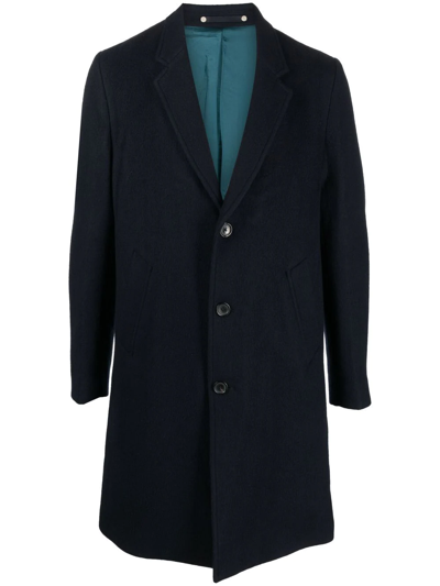 Shop Ps By Paul Smith Single-breasted Coat In Blau