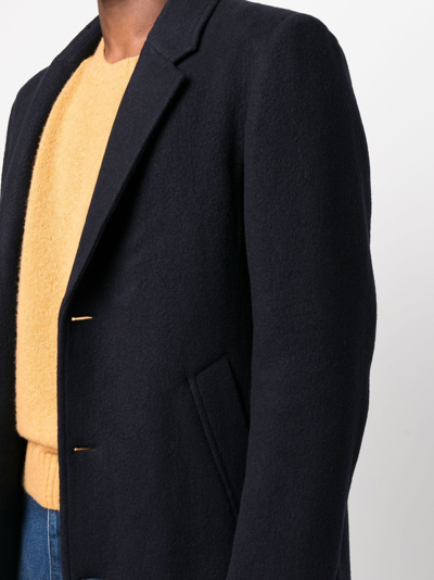 Shop Ps By Paul Smith Single-breasted Coat In Blau