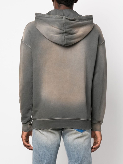 Shop Alchemist Bleach-wash Slogan-print Hoodie In Grau