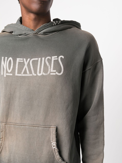 Shop Alchemist Bleach-wash Slogan-print Hoodie In Grau