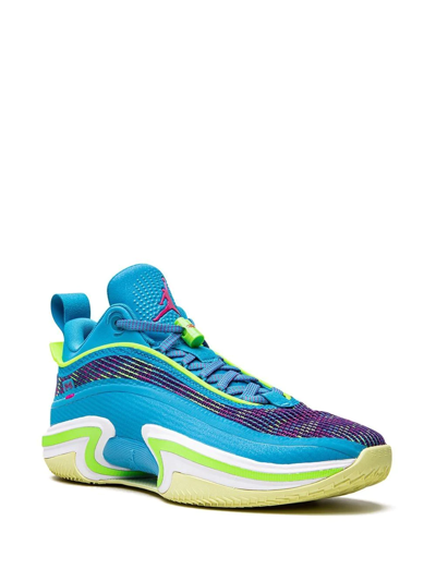 Shop Jordan 36 Low "luka Doncic" Sneakers In Laser Blue/electric Green/elec