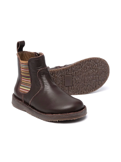 Two Con Me By Pépé Leather Chelsea Boots In Brown