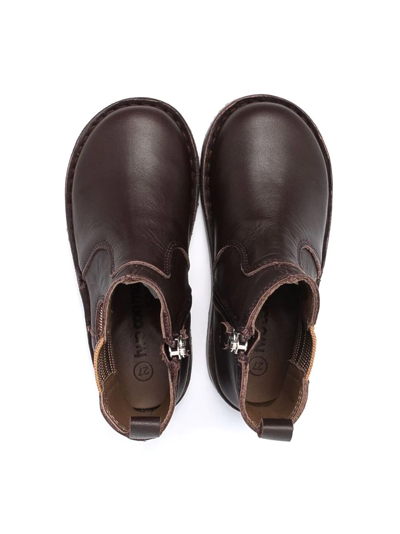 Shop Two Con Me By Pépé Leather Chelsea Boots In Brown